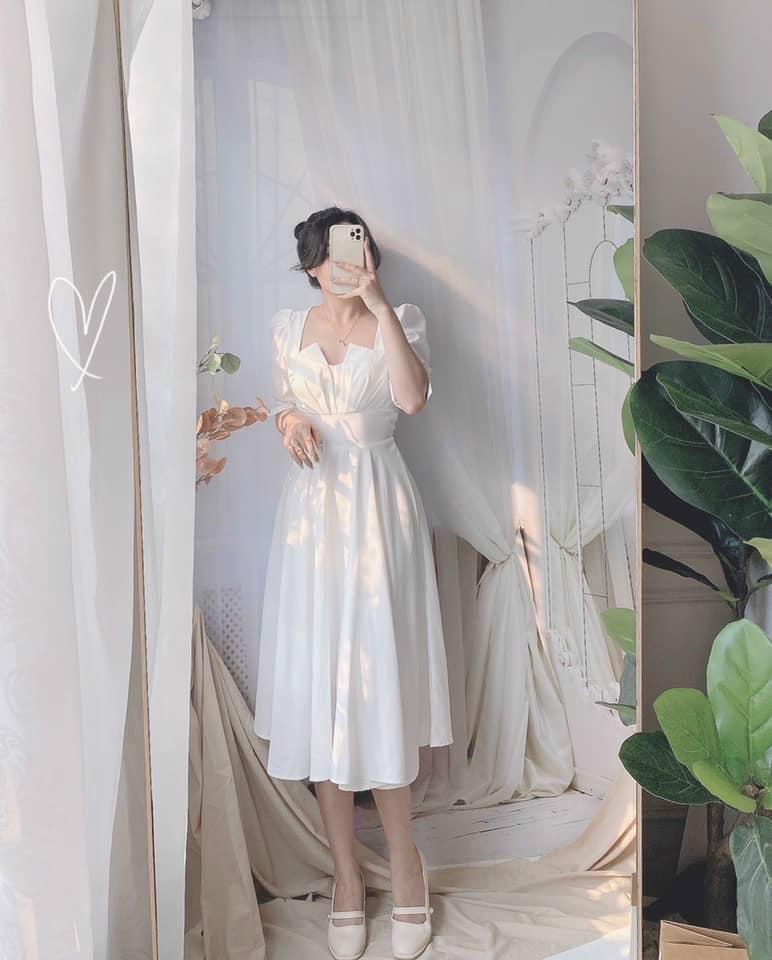 ĐẦM XÒE TAY LỠ XẾP LI NGỰC 11384