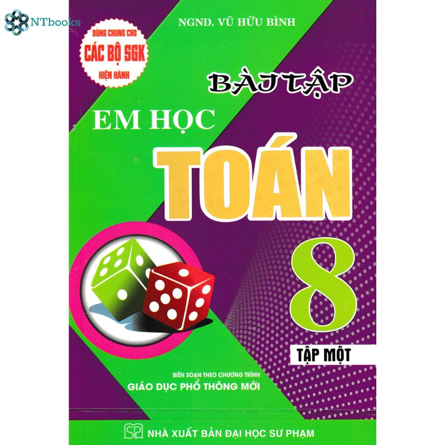 Combo 2 Cuốn Sách Sách Bài Tập Em Học Toán Lớp 8 Tập 1 + Tập 2