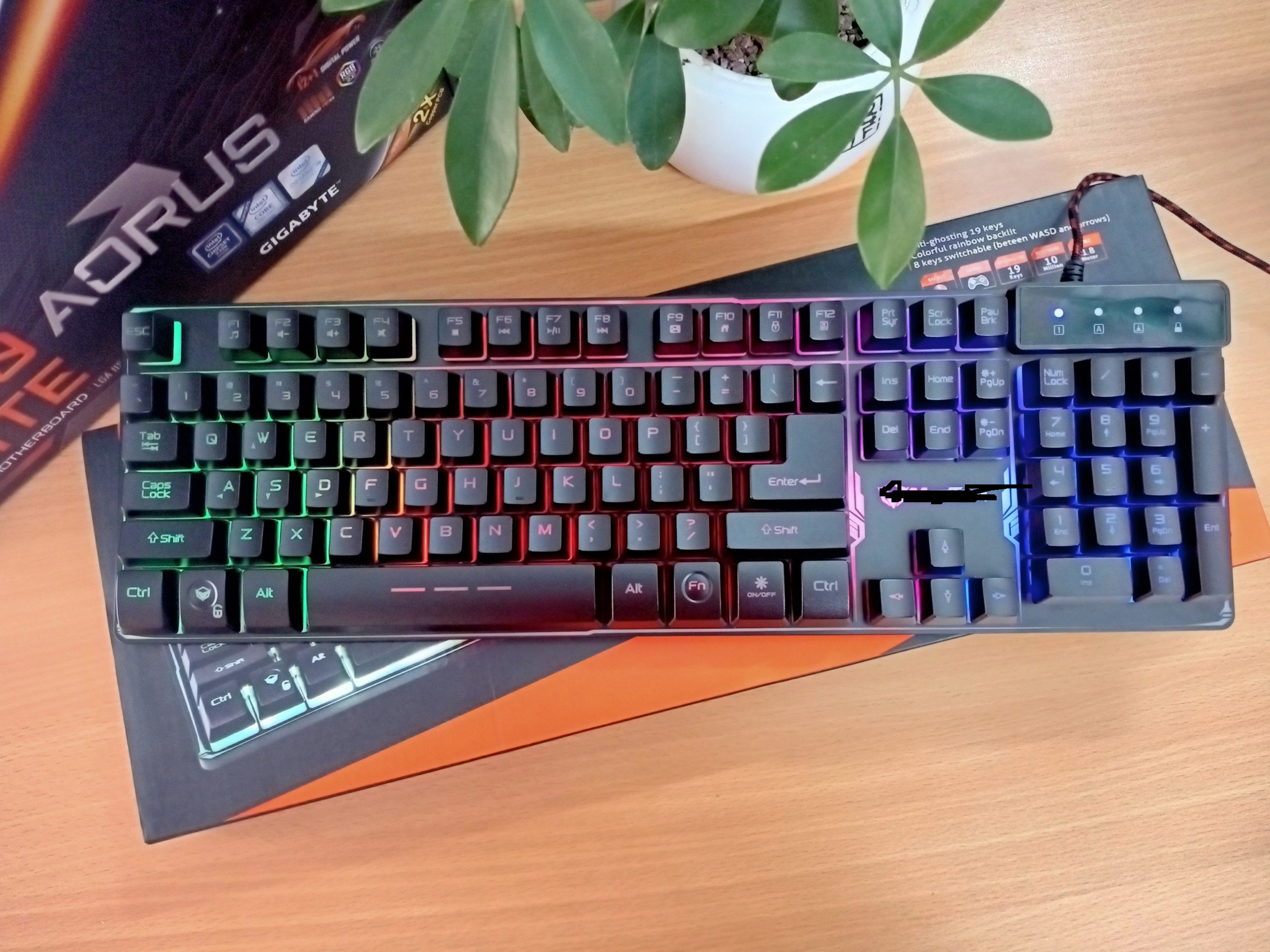 Bàn phím gaming giả cơ K9300 USB Chuyên game