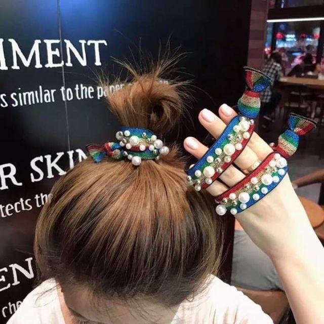 Buộc Tóc Cầu Vòng Ngọc Trai