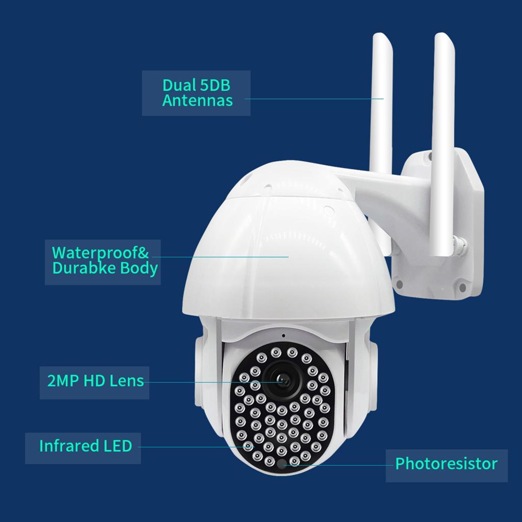 Waterproof Outdoor PTZ Wifi Security Camera Wireless IR Surveillance Cam