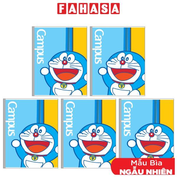 Combo 5 Tập Doraemon Smile - B5 Kẻ Ngang Có Chấm 120 Trang ĐL 70g/m2 - Campus NB-BDSM120 (Mẫu Màu Giao Ngẫu Nhiên)