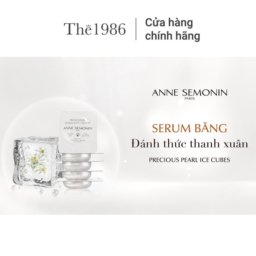 Serum Ngọc Trai Băng Anne Semonin Precious Pearl Ice Cubes 7ml (Hộp 6 viên)