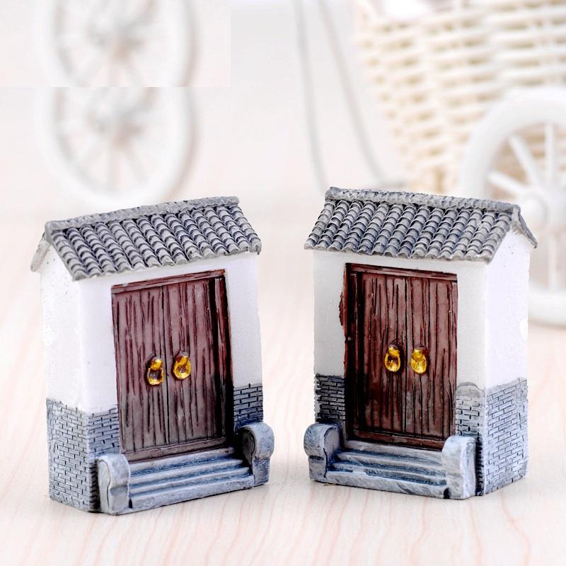 Tiểu cảnh mini ️ Cổng nhà cổ chất liệu nhựa không phai màu trang trí sân vườn, bể cá, sen đá, terrarium