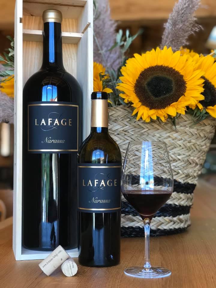 Rượu vang Organic Famille Lafage Narassa 2018 (Pháp) kèm túi hộp,đồ khui