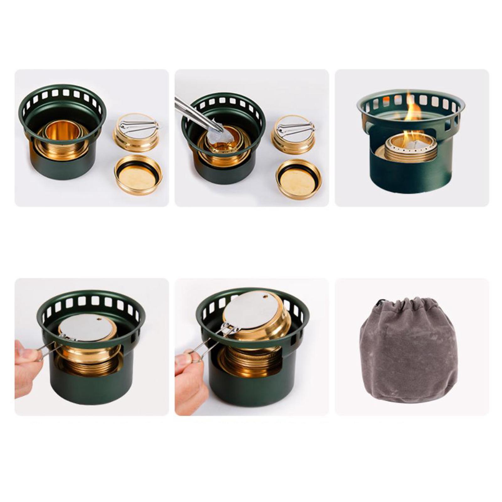 Mini Camping Burner Windproof Lightweight Pocket Backpacking for Picnic Camping