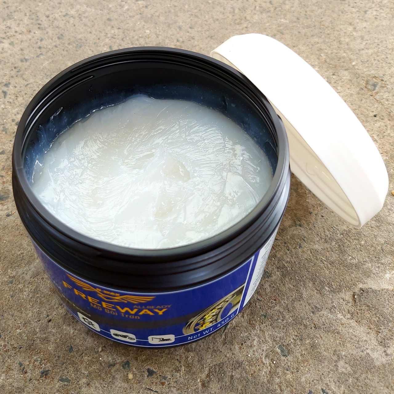MỠ BÔI TRƠN TRẮNG CHỊU NHIỆT KHÁNG NƯỚC FREEWAY WHITE GREASE NGLI#3 450 GRAM