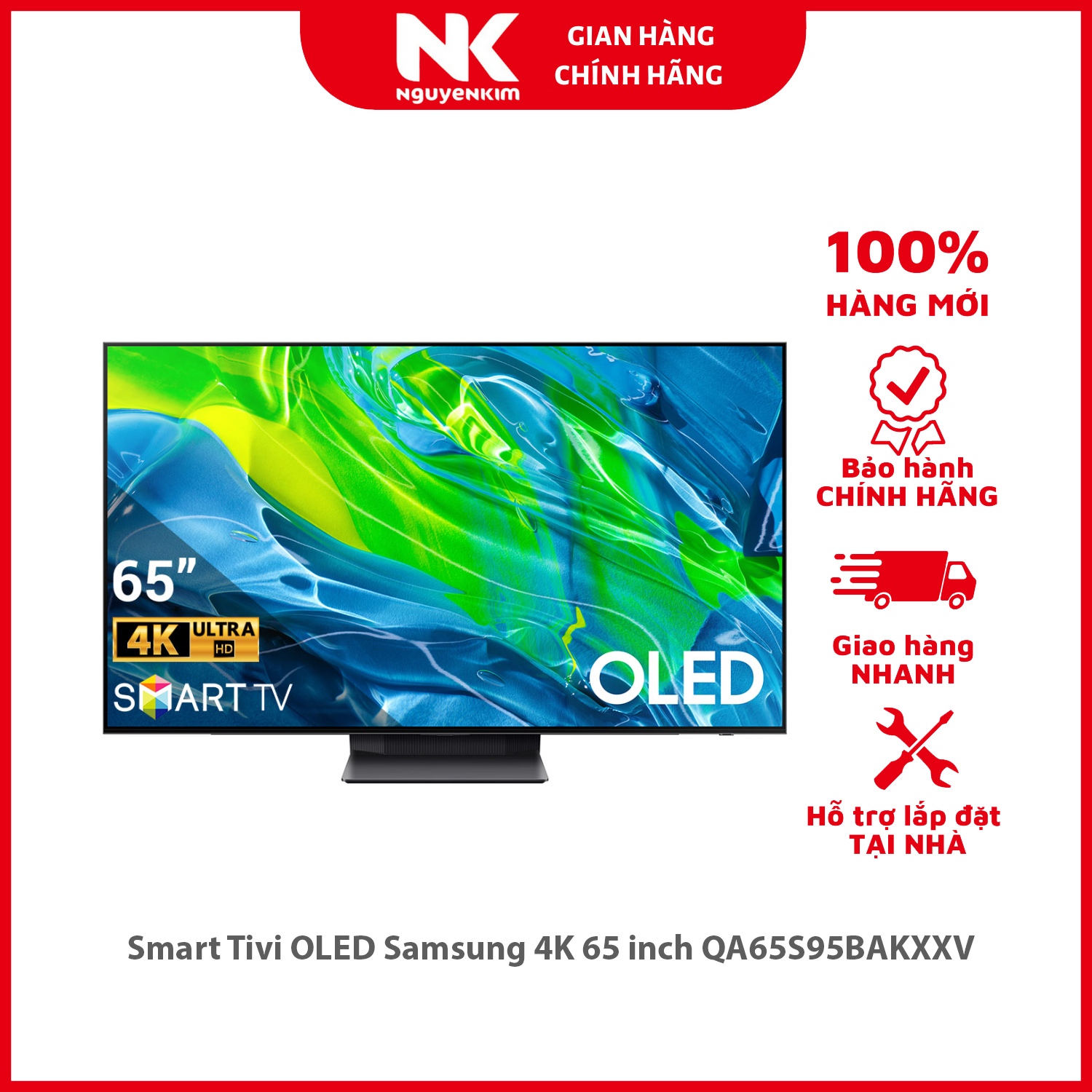 Smart Tivi OLED Samsung 4K 65 inch QA65S95BAKXXV - Hàng chính hãng