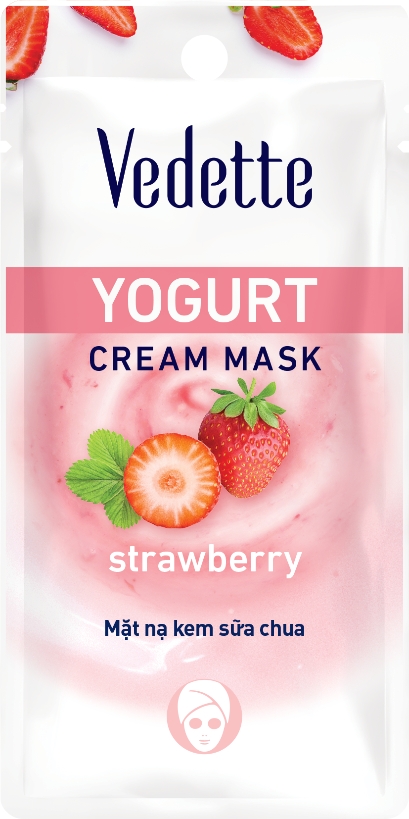 Mặt nạ sữa chua dâu Vedette Yogurt Mask Strawberry 10ml