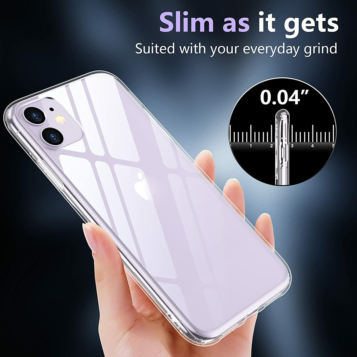 Ốp lưng chống sốc trong suốt cho iPhone 11 hiệu Memumi Glitter siêu mỏng 1.5mm độ trong tuyệt đối, chống trầy xước, chống ố vàng, tản nhiệt tốt - hàng nhập khẩu