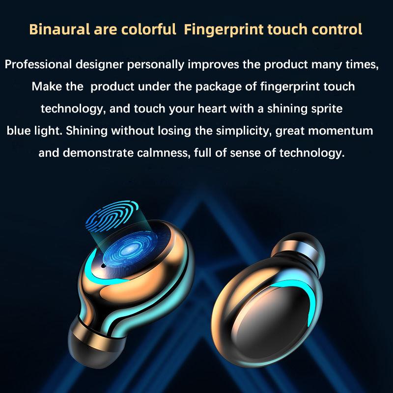 Oringinal F9-V5.0 Bluetooth 5.0 TWS Vân Tay Cảm Ứng Tai Nghe HiFI Stereo-Tai Tai Nghe Nhét Tai Không Dây Tai Nghe Dành Cho Thể Thao