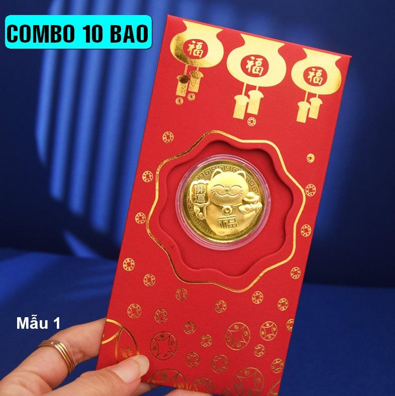 Bao lì xì hình mèo vàng Tết 2023 giá cực tốt lì xì tết - Mẫu 1 - NELI - RƯỚC LỘC XUÂN