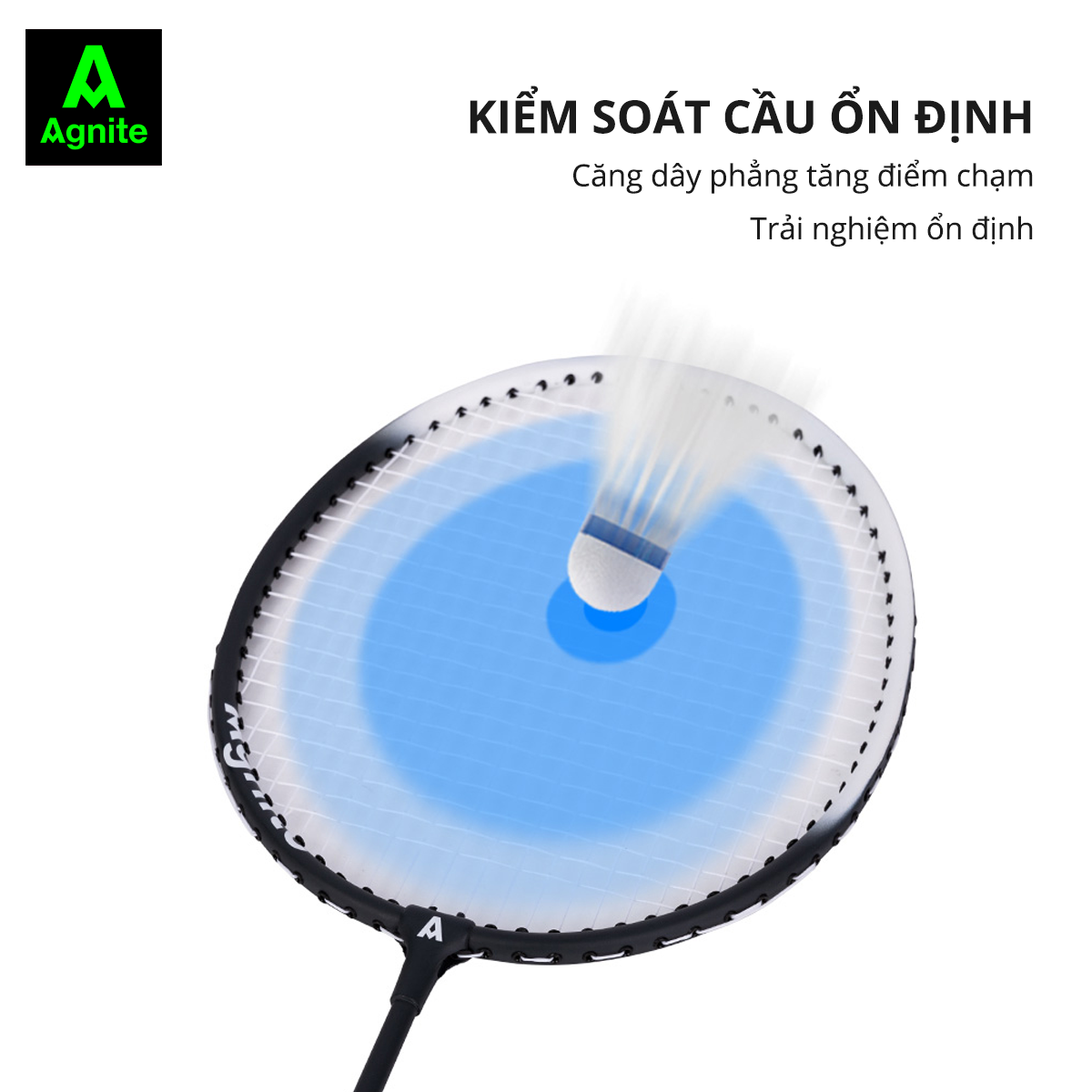 [Thiết kế mới] Bộ 2 vợt cầu lông thế hệ mới Agnite, siêu bền, nhẹ TẶNG kèm hộp cầu và túi đựng - F2124