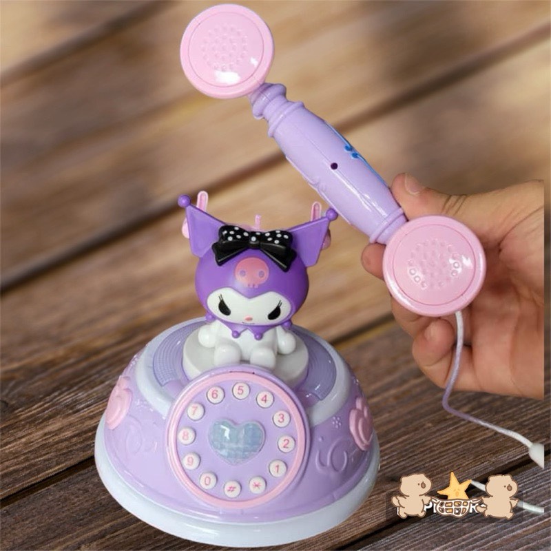 Đồ chơi điện thoại bàn KUROMI có nhạc, có đèn dễ thương, Đồ chơi điện thoại cho bé