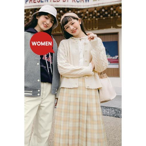 Nữ - Chân váy midi xếp ly dáng dài xòe trẻ trung