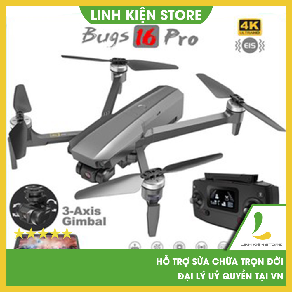 Flycam MJX Bugs 16 Pro - Chống rung điện tử EIS,  Camera Ultra HD 4K, góc quay 90 độ - Hàng Chính Hãng