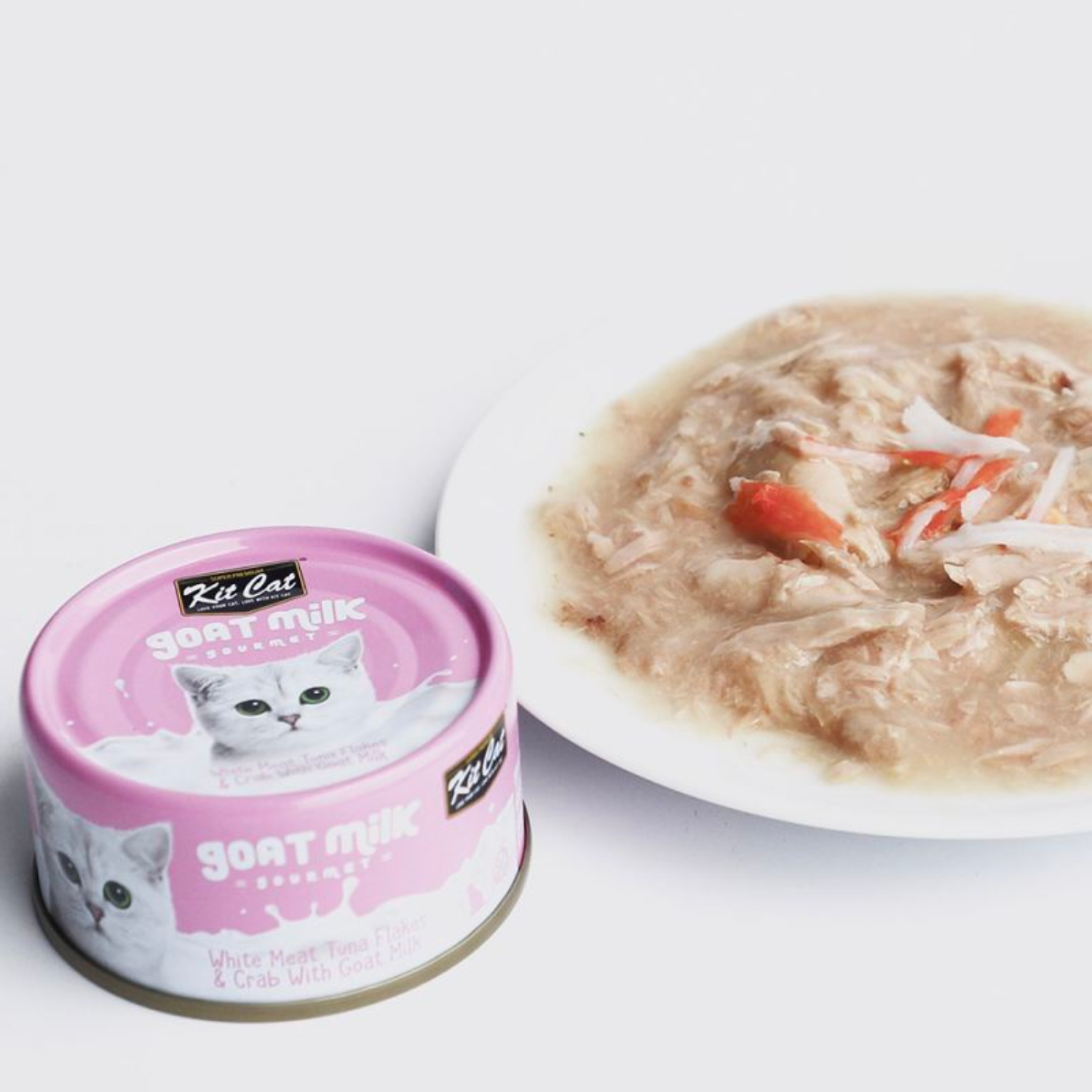 Pate Thức Ăn Ướt Dành Cho Mèo Có Chứa Sữa Dê Kit Cat Goat Milk Gourmet lon 85g