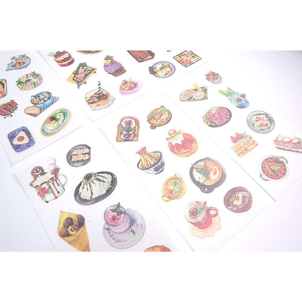 Sticker Dán Trang Trí ( Bộ 6 Tấm ) - Food