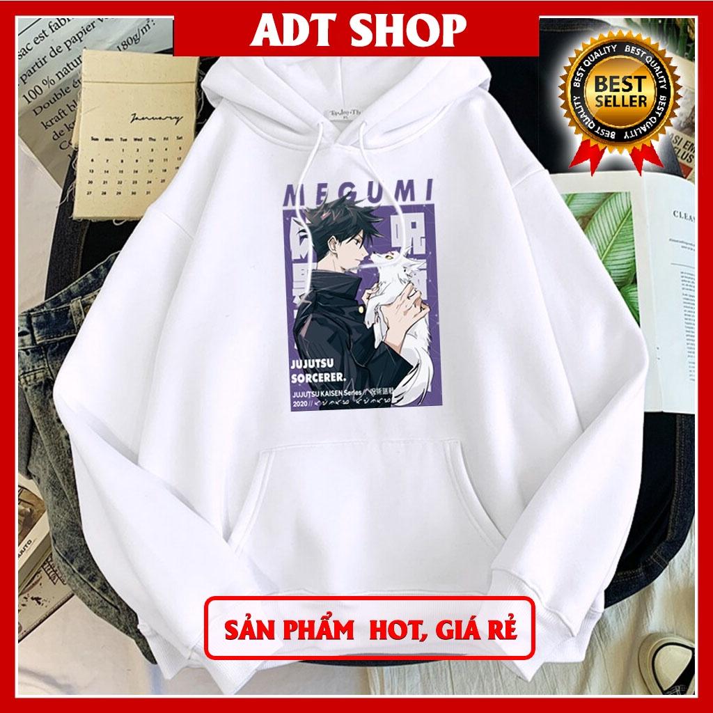 Áo Hoodie cổ tròn in hình Anime Jujutsu Kaisen Fushiguro Megumi thiết kế đáng yêu phong cách Harajuku độc đẹp