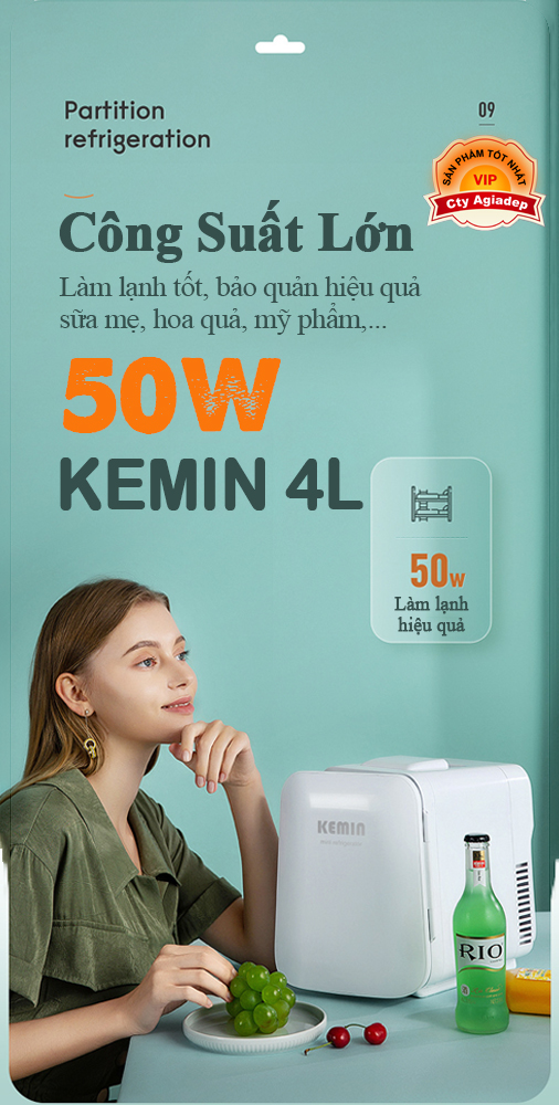 [Tổng hợp] Tủ lạnh mini KEMIN bán chạy 4L 10L 16L trữ sữa mỹ phẩm (ko đông đá)