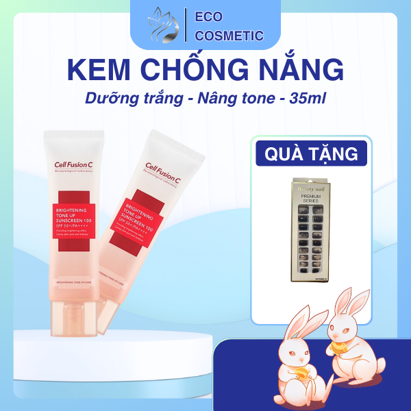 KEM CHỐNG NẮNG DƯỠNG TRẮNG NÂNG TONE CELL FUSION C BRIGHTENING TONE UP 100 SPF50+/ PA++++ 35ML