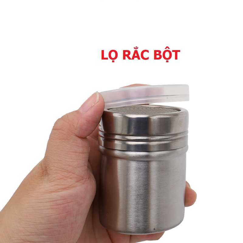 Lọ rắc bột, lọ rắc cacao Inox cao cấp siêu bền