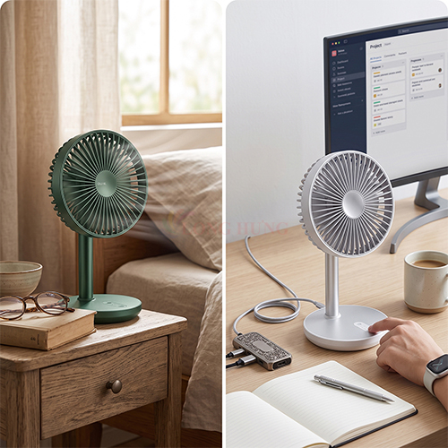Quạt mini tích điện để bàn Jisulife Table Fan Life7 8000mAh - Hàng chính hãng
