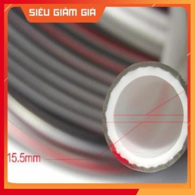 Bộ dây vòi xịt nước rửa xe, tưới cây đa năng,tăng áp 3 lần,loại 15m 206701-3 đầu đồng,cút,nối đen+ tặng đai