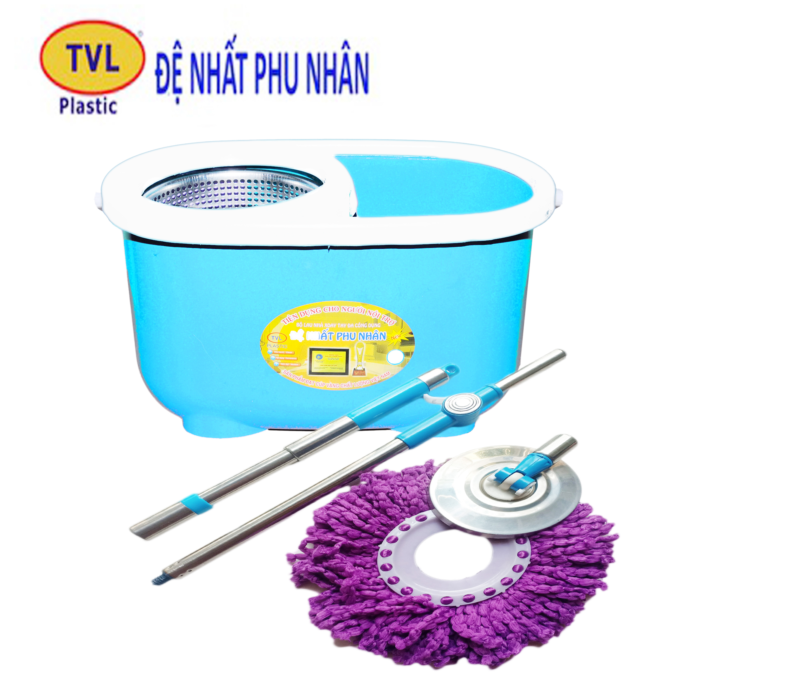 Bộ Lau Nhà Đệ Nhất Phu Nhân  Lồng inox (OVAL)- TVL 178