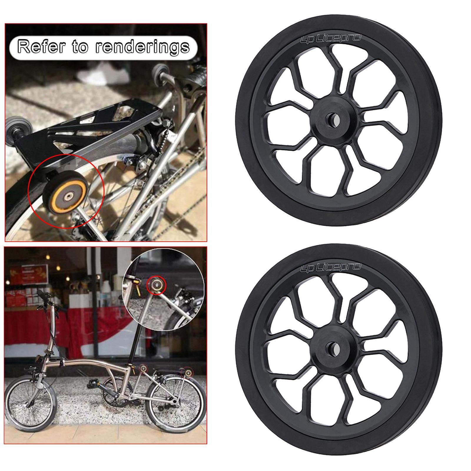 2Pairs High Strength Folding Bike Easy Wheel Refit Parts for Bicycle Cycling