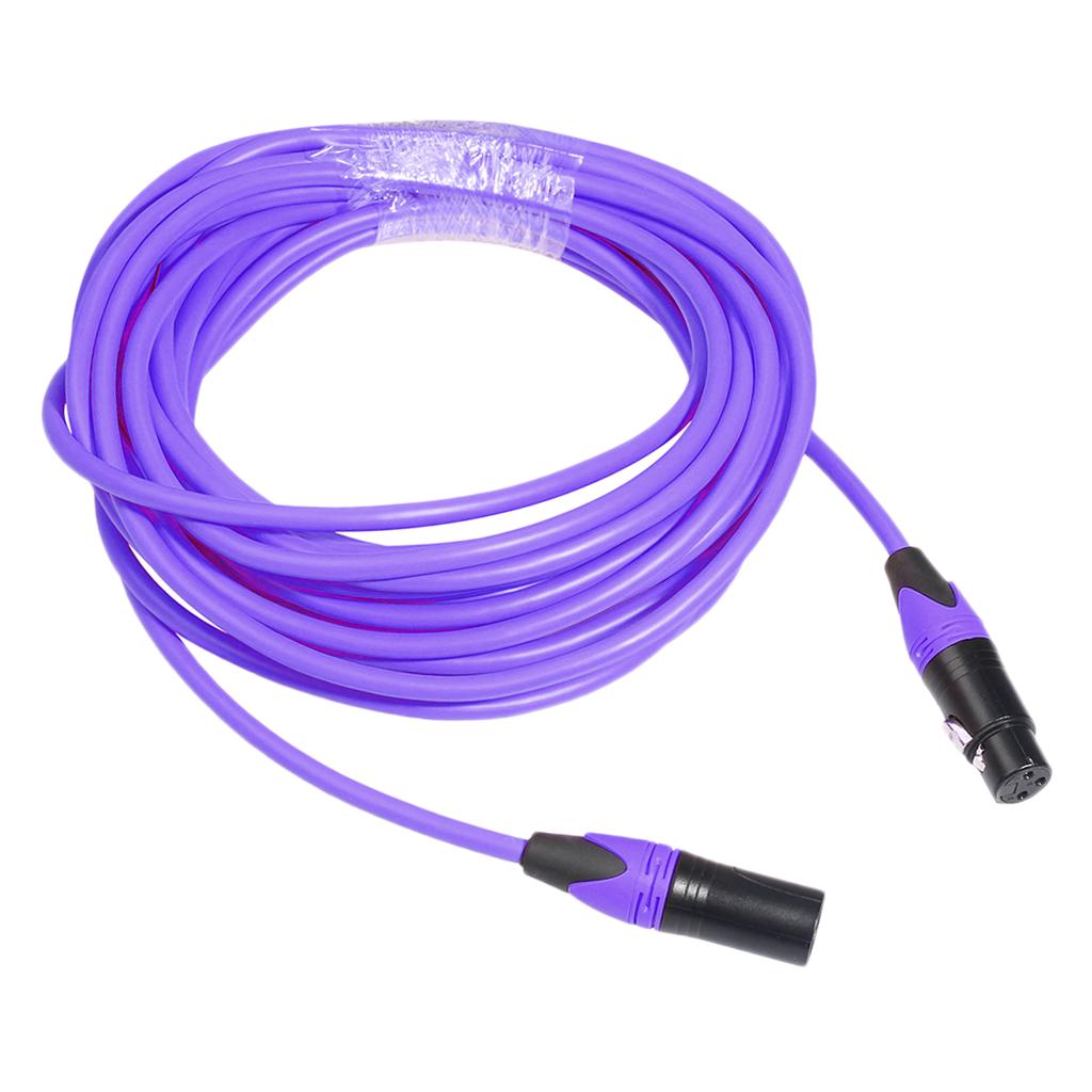 3 Pin XLR Male To XLR Female Balanced Mic Cable Wire, Purple