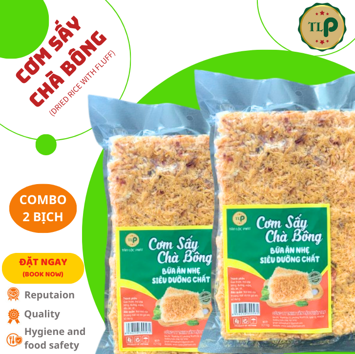 CƠM CHÁY SIÊU CHÀ BÔNG TÂN LỘC PHÁT COMBO 2 BỊCH - MỖI BỊCH 210G