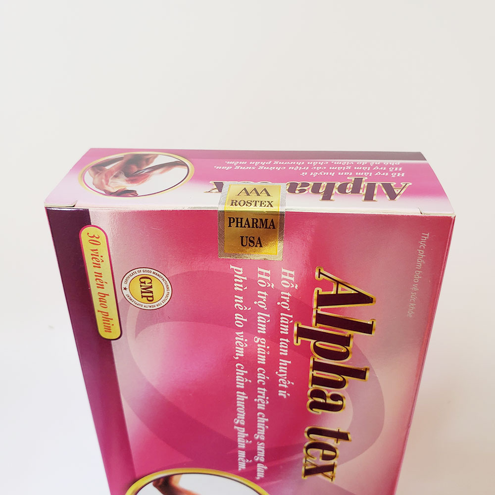 Viên uống Alpha tex hỗ trợ làm giảm các triệu chứng sưng đau, phù nề do viêm, chấn thương phần mềm