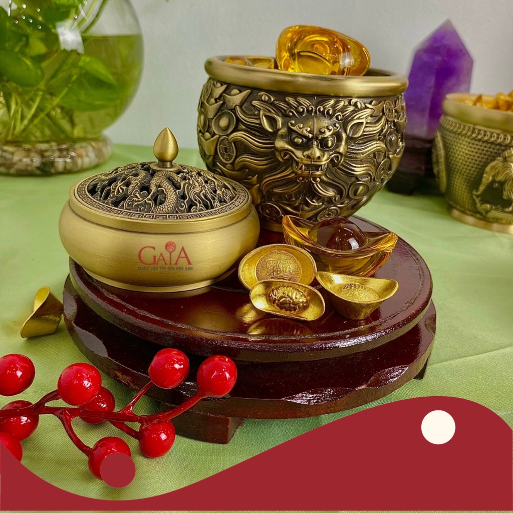 Đôn gỗ, đế gỗ, đế xoay đặt tượng thờ, vật phẩm phong thủy, bát tụ bảo
