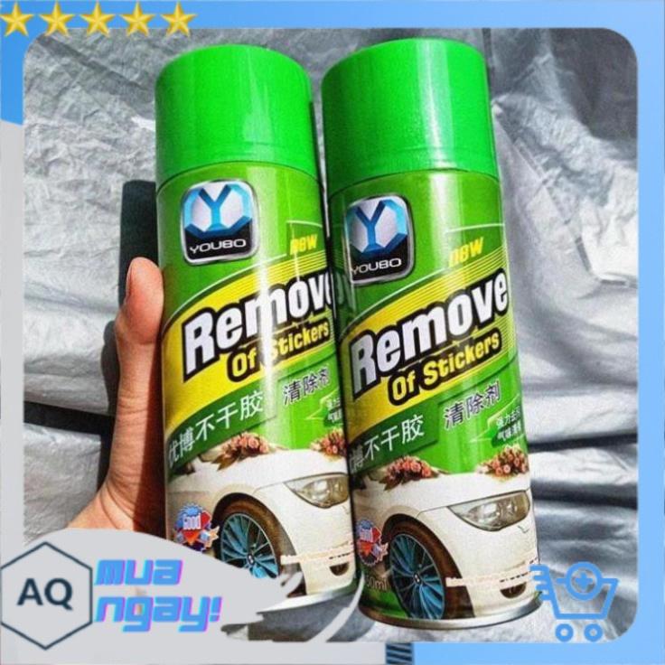 Chai Xịt Tẩy Keo, Nhưa Đường, Băng Dính, Vết Bám Khó Rửa Trên Xe Máy, Ô Tô Remove of sticker 450ml