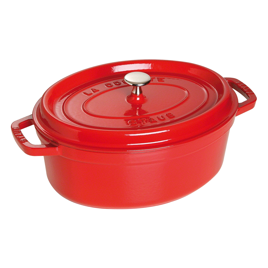 Nồi Oval Staub 27cm – Màu Đỏ Cherry