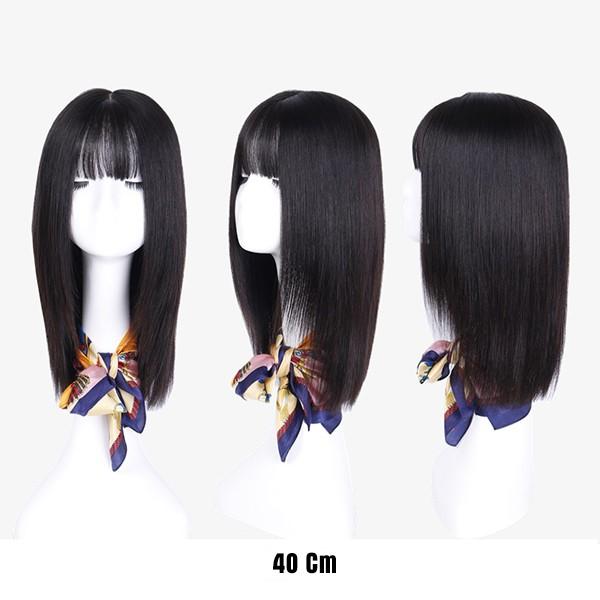 Tóc thật siêu da cúp 35cm TGT-008