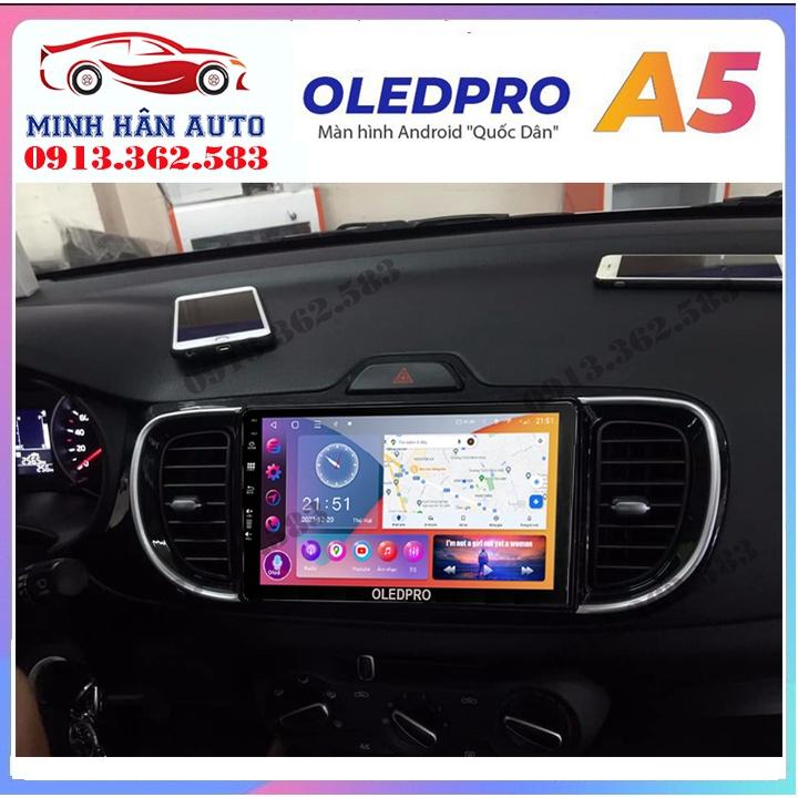 Bộ màn hình OLEDPRO A5, A3 cho xe KIA SOLUTO, trọn bộ màn hình, mặt dưỡng,dây nguồn theo xe
