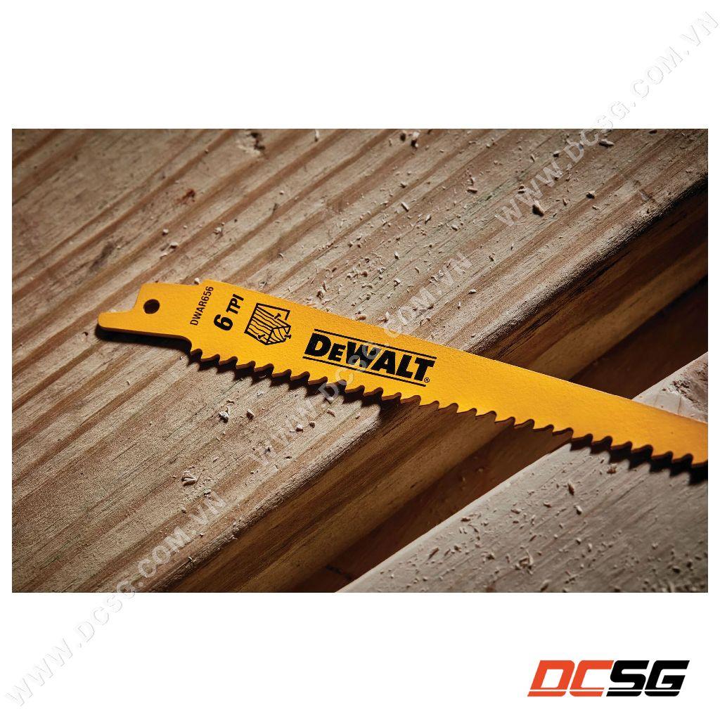 Hình ảnh Lưỡi cưa kiếm cắt gỗ có đinh 6"-152.4mm 6TPI DEWALT DW4802 | DCSG