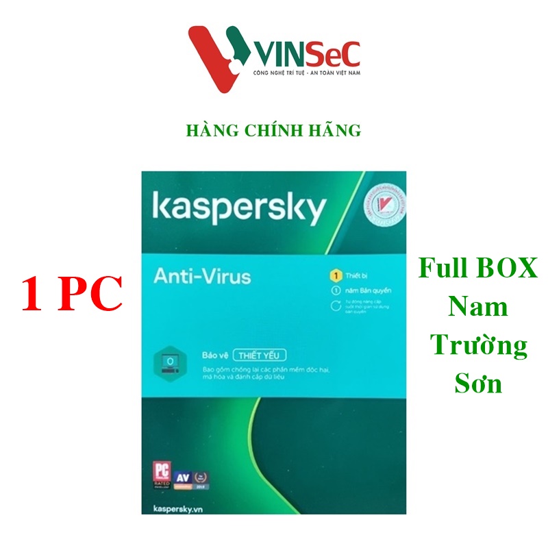 Kaspersky Anti Virus Cho 1 Máy Tính - KAV1U - Hàng chính hãng