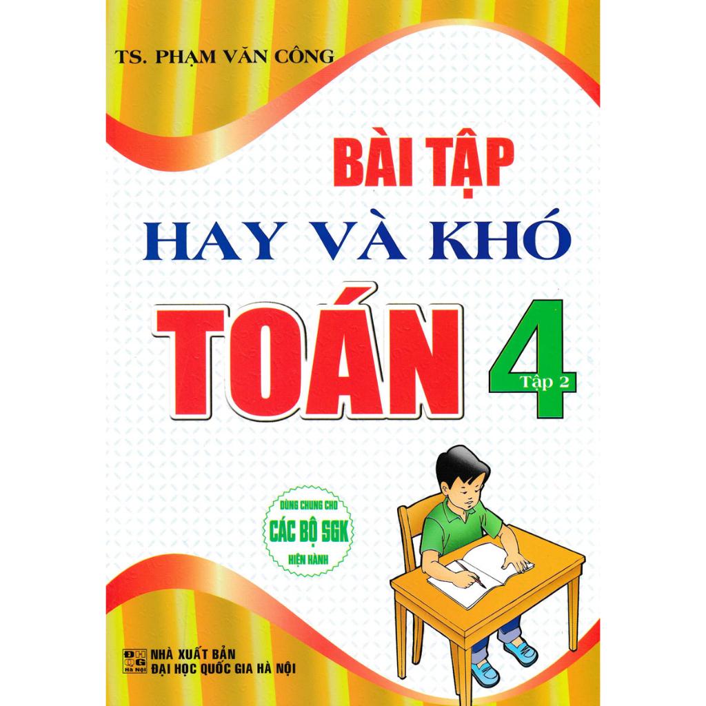 Sách - Combo Bài Tập Hay Và Khó Toán 4 - Tập 1 + Tập 2 HA-MK