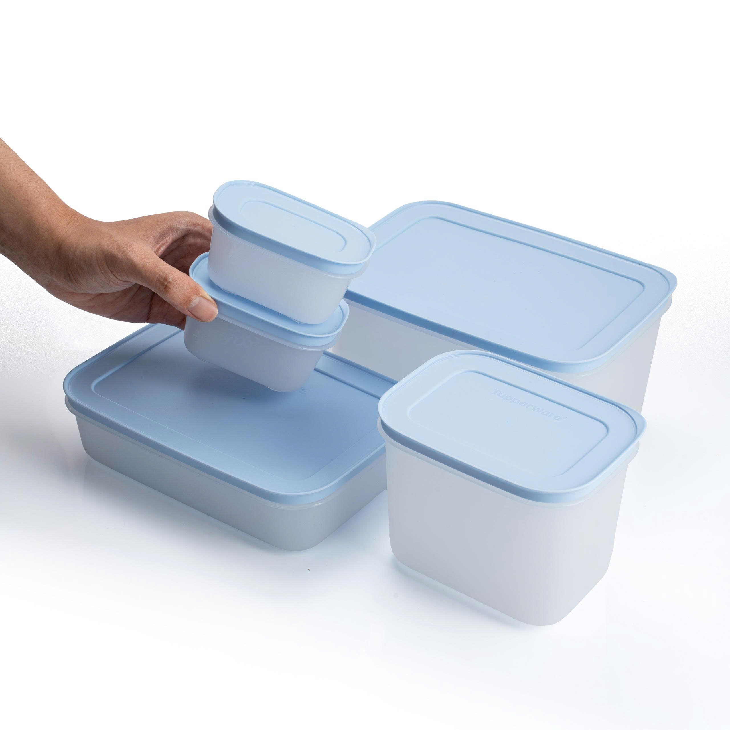 Bộ 5 hộp đựng thực phẩm Tupperware trữ đông Gen II 170ml, 1L, 1L1 và 2L5