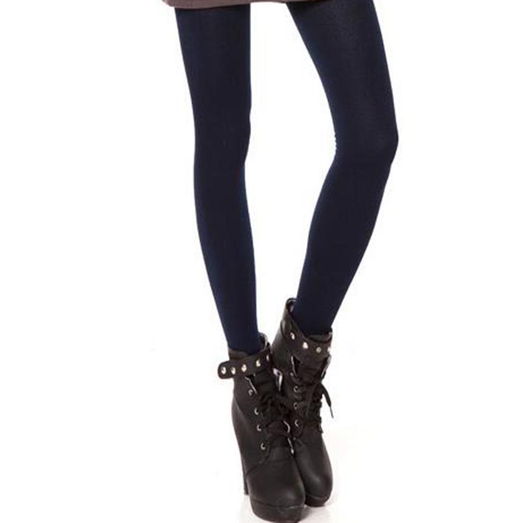 2pcs Women Winter Thermal Thick Fleece Lined Leggings Warm Elastic Trouser Pants