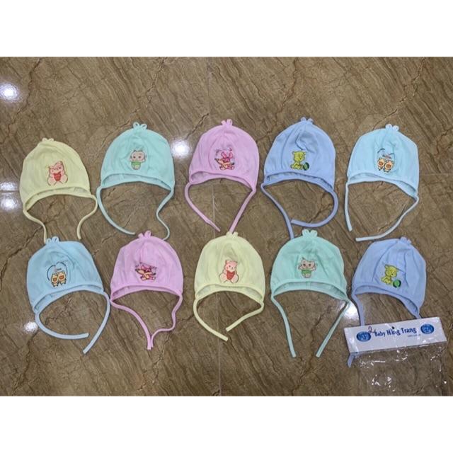 MŨ SƠ SINH BUỘC DÂY COTTON ĐẸP
