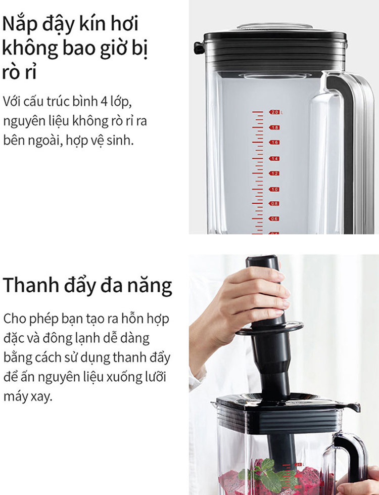 Máy xay sinh tố siêu mạnh Lock&Lock EJM476SLV (2000W) - Hàng chính hãng