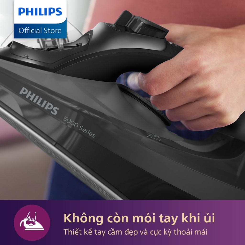 Bàn Ủi Hơi Nước Philips DST5040/80, Công suất 2600W - Hơi Tăng cường 200g/phút, Mặt đế Steamglide Plus, Hàng Chính Hãng