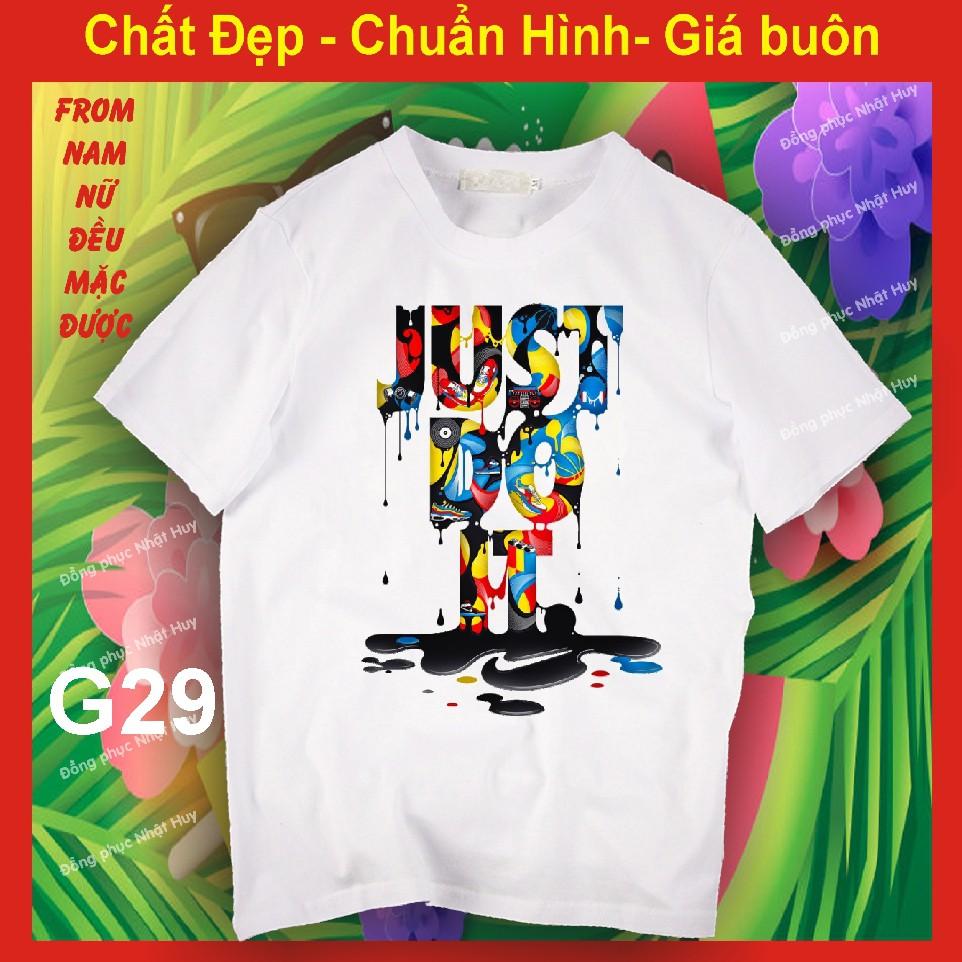Áo thun in giày đẹp G29, chất đẹp, bao đổi trả, giầy dây, đôi giày đẹp, JUST DO IT