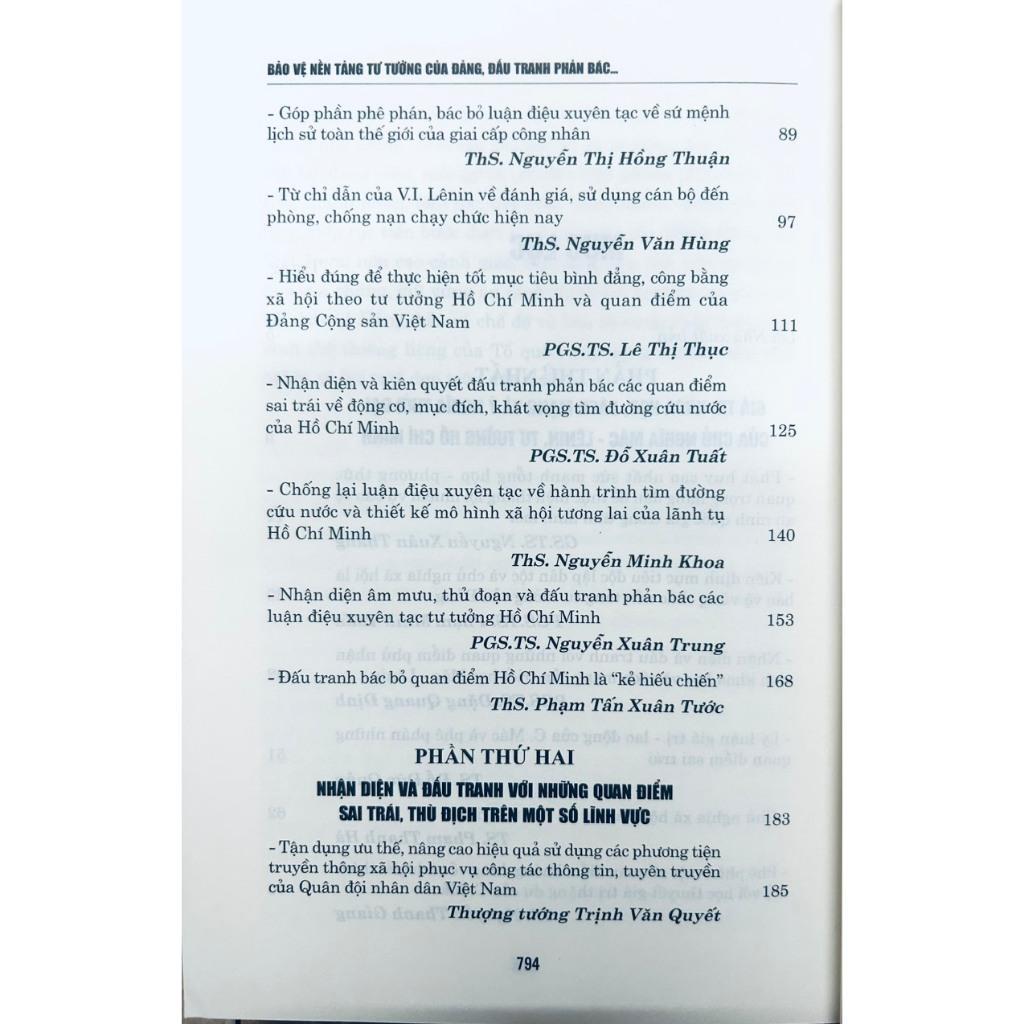 Sách - Bảo Vệ Nền Tảng Tư Tưởng Của Đảng, Đấu Tranh Phản Bác Các Quan Điểm Sai Trái, Thù Địch Trong Tình Hình Mới - NXB Chính Trị Quốc Gia