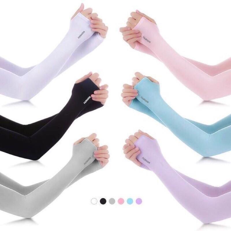 Găng tay chống nắng xỏ ngón siêu mát mềm mịn