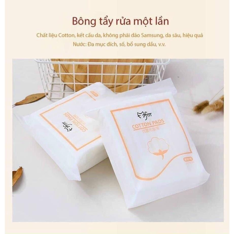 Bông Tẩy Trang 3 Lớp 222 Miếng Lameila Bông Trang Điểm 3 Lớp Cotton Pads siêu dày thấm hút cực tốt